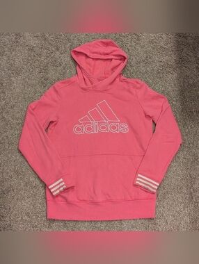 Adidas Women’s Pink Pullover Hoodie Sweatshirt- Size Medium - Thumbholes